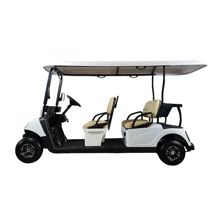 Visokokakovostni 4-sedežni električni golf voziček, opremljen z litijevo baterijo
