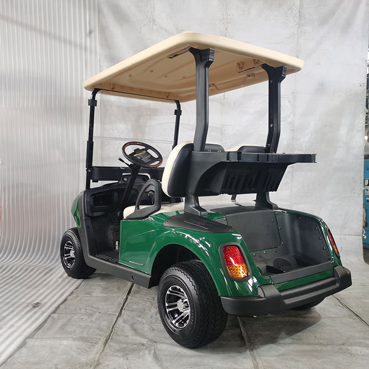 Dvosedežni električni golf voziček visokega dosega, opremljen z litijevo baterijo