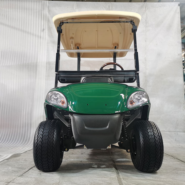 Zmogljiv 2-sedežni električni voziček za golf, opremljen z litijevo baterijo